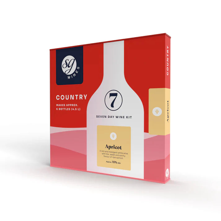 Apricot Country Wine Kit (6 Bottle Kit) -requires 670g dextrose to be added