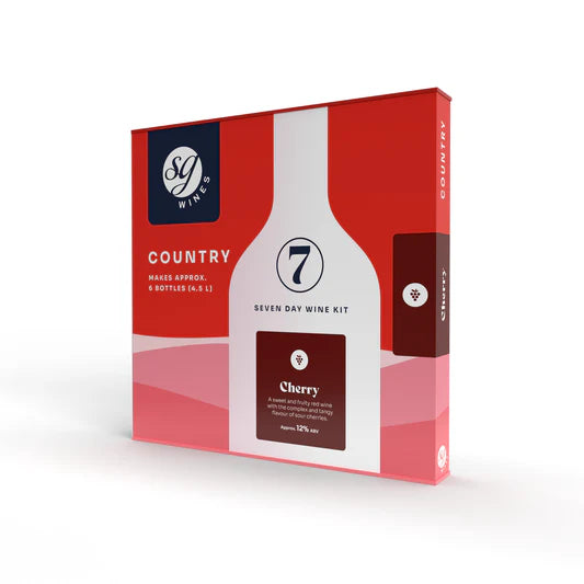 Cherry Country Wine Kit (6 Bottle Kit) -requires 670g dextrose to be added