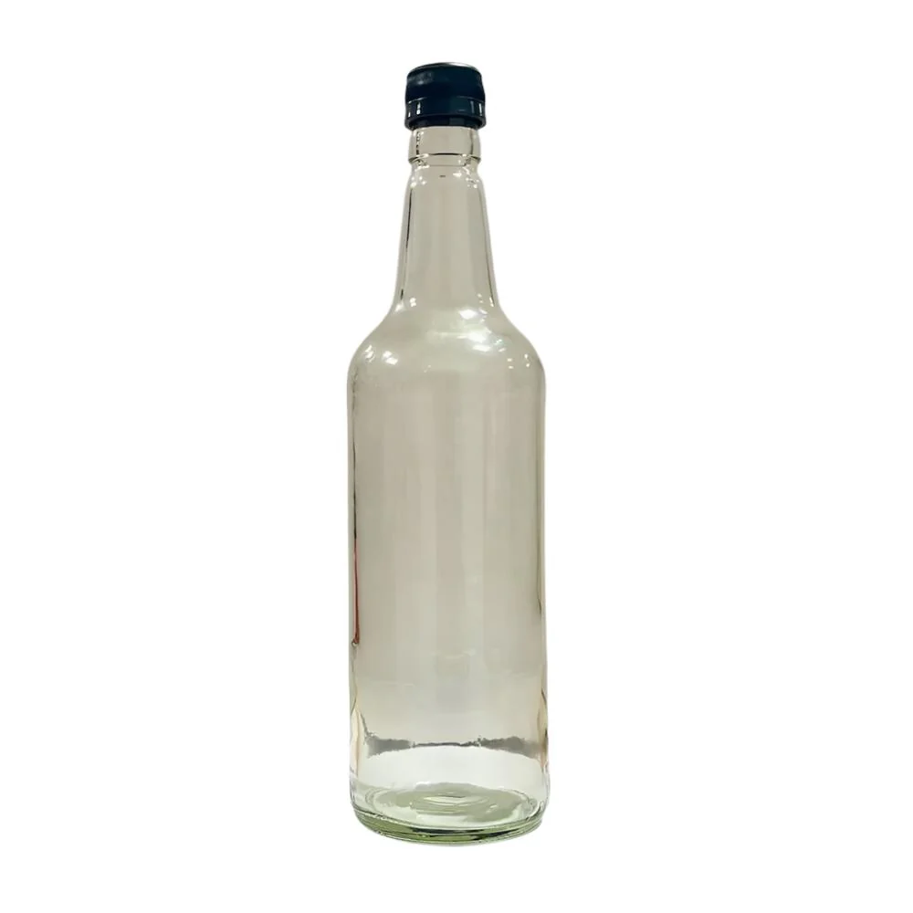 750ml Glass Spirit Bottle & Black Plastic Cap ***Please read shipping conditons
