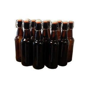 500ml Flip Top Glass Bottles x 12 ***Please read shipping conditions
