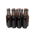 Amber Flip Top Glass Bottle 750ml x 12 ***Please read shipping conditions