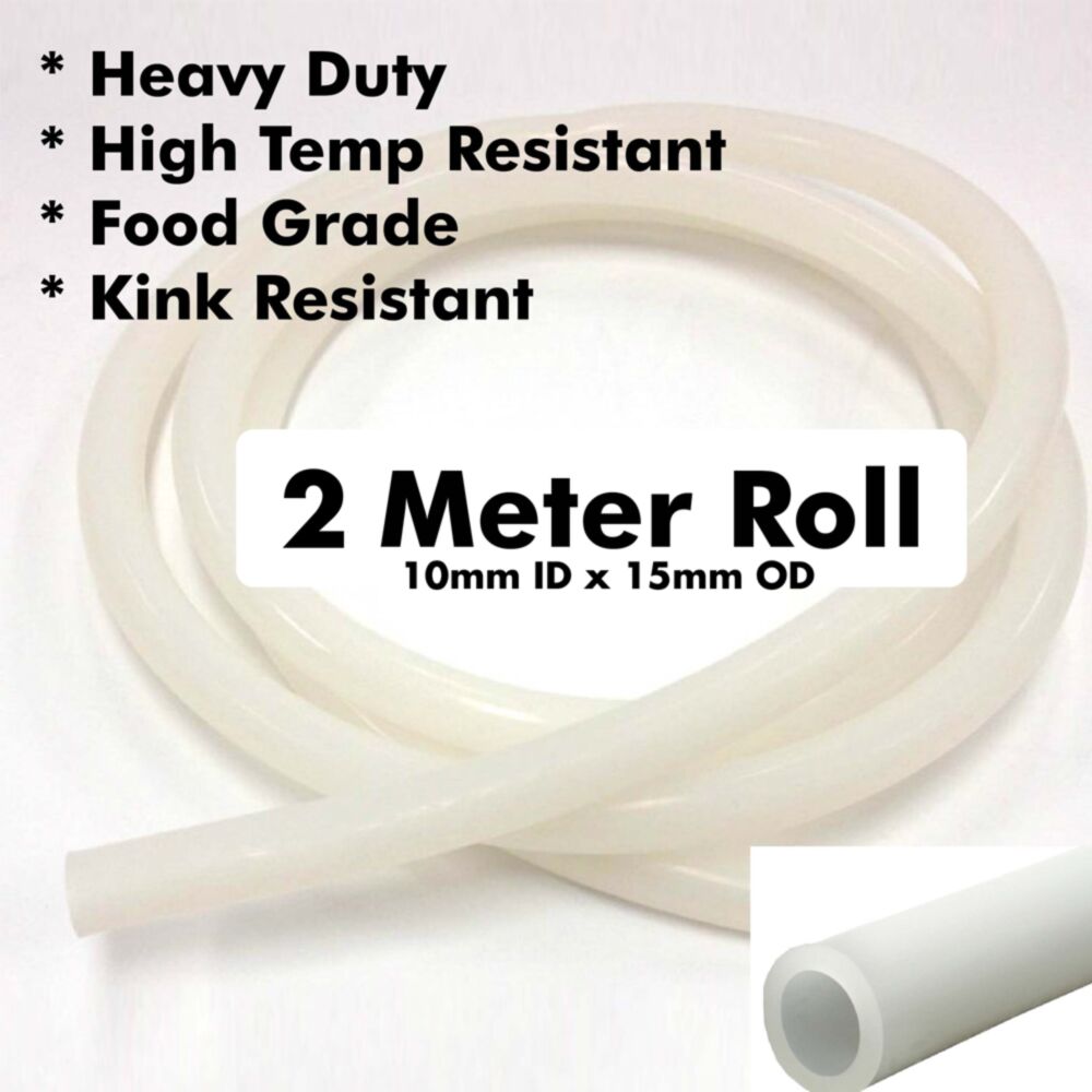 Heavy Duty Silicone Tube - 2m Roll (10mm ID x 15mm OD) (KL18142)