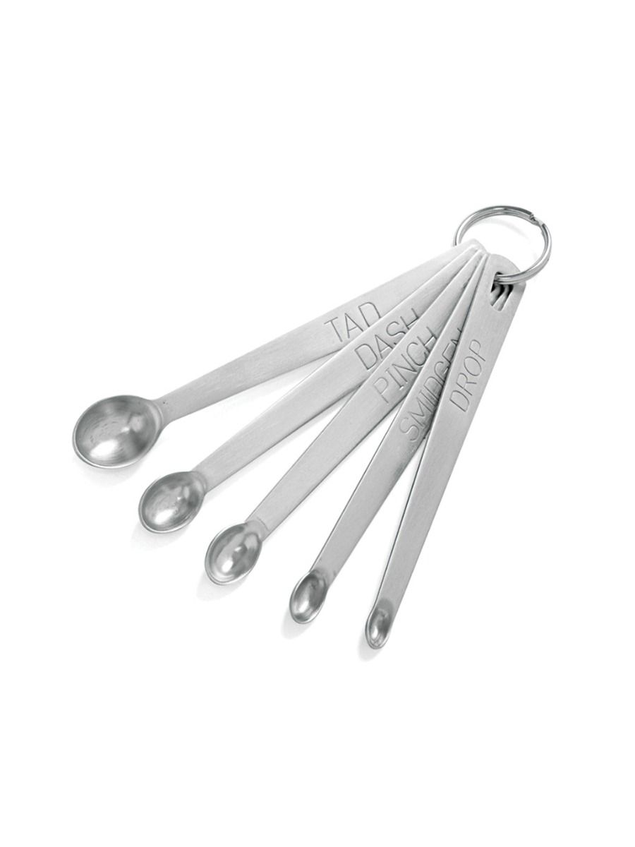 Stainless Steel 1/4, 1/8, Smidge, Tad, Dash & Pinch Measuring Spoon Set -  Cool